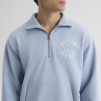 Men's Fanatics Sky Blue Boston Red Sox Iconic Terry Quarter-Zip Sweatshirt