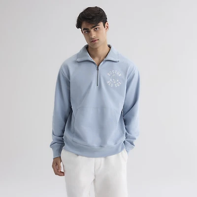 Men's Fanatics Sky Blue Boston Red Sox Iconic Terry Quarter-Zip Sweatshirt