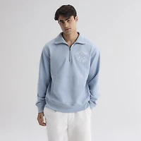 Men's Fanatics Sky Blue Boston Red Sox Iconic Terry Quarter-Zip Sweatshirt
