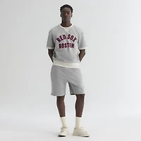 Men's Fanatics Steel Heather Boston Red Sox Iconic Terry Warm-Up Shorts