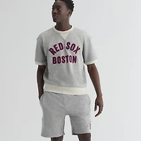 Men's Fanatics Steel Heather Boston Red Sox Iconic Terry Warm-Up Shorts