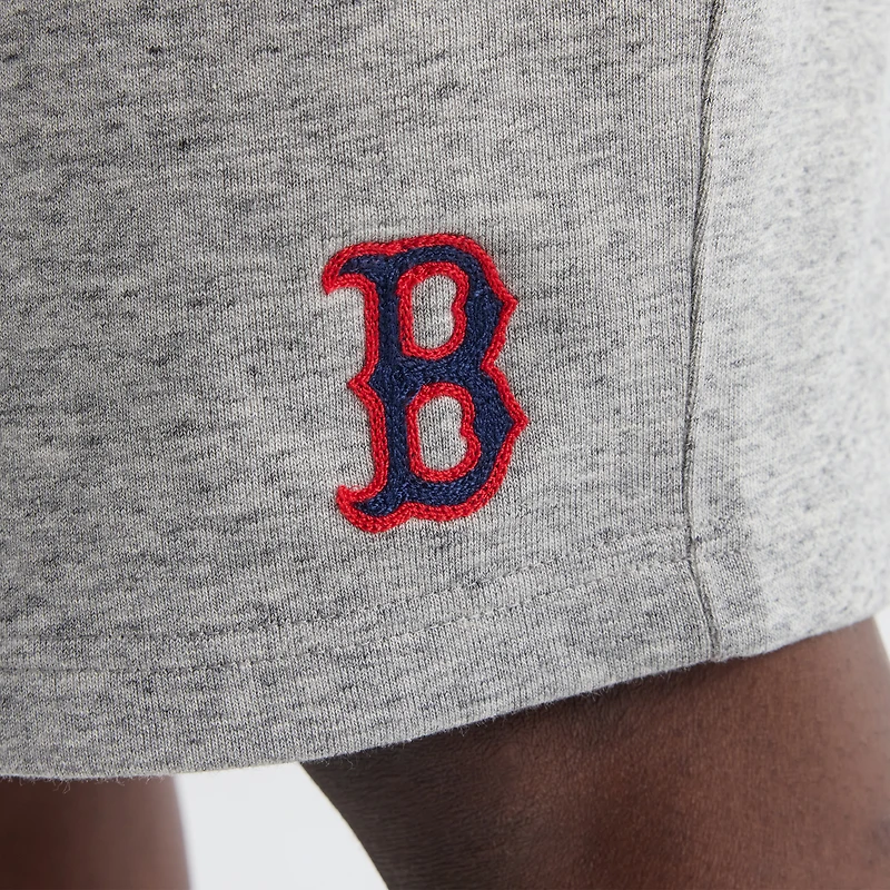 Men's Fanatics Steel Heather Boston Red Sox Iconic Terry Warm-Up Shorts