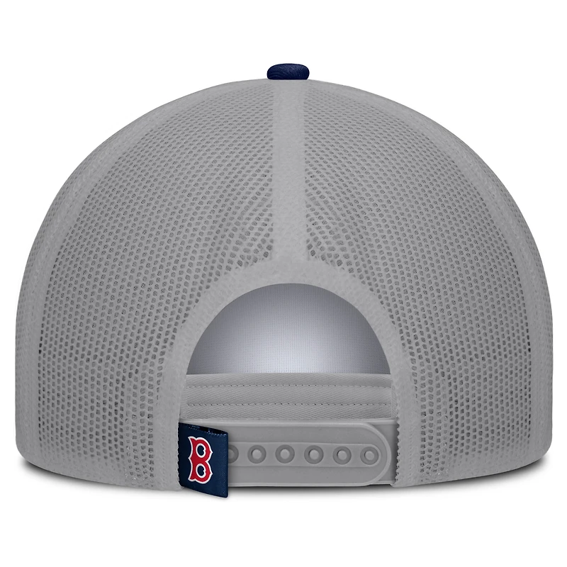 Men's Fanatics White/Navy Boston Red Sox Designated A-Frame Foam Front Trucker Adjustable Hat