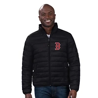 Men's G-III Sports by Carl Banks Black Boston Red Sox Packable Neck Pillow Full-Zip Puffer Jacket