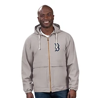 Veste de pluie entièrement zippée G-III Sports by Carl Banks pour homme, gris, des Boston Red Sox