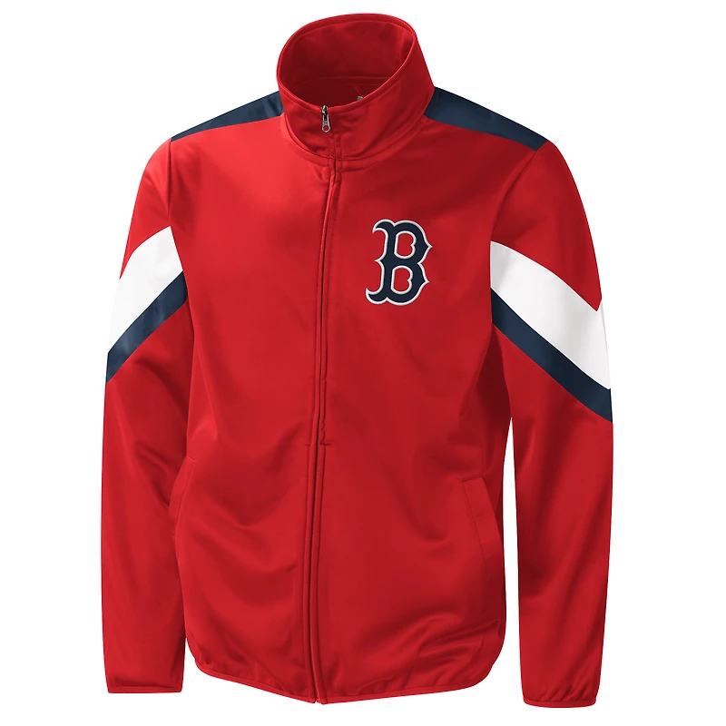 Veste de survêtement G-III Sports by Carl Banks Red Boston Sox pour homme avec fermeture éclair intégrale