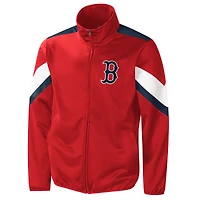 Veste de survêtement G-III Sports by Carl Banks Red Boston Sox pour homme avec fermeture éclair intégrale