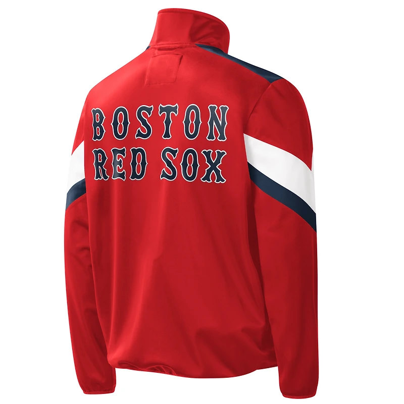 Veste de survêtement G-III Sports by Carl Banks Red Boston Sox pour homme avec fermeture éclair intégrale