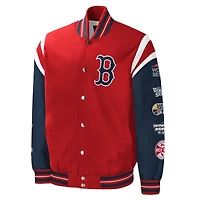 Men's G-III Sports by Carl Banks Red Boston Sox Title Holder Full-Snap Varsity Jacket