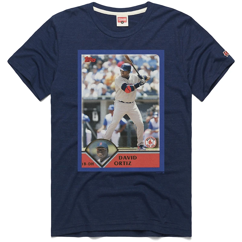 T-shirt de baseball Topps pour homme, hommage à David Ortiz, bleu marine, Boston Red Sox 2003