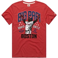 T-shirt graphique rouge pour homme Hommage à David Ortiz, joueur des Red Sox de Boston