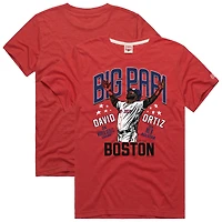 T-shirt graphique rouge pour homme Hommage à David Ortiz, joueur des Red Sox de Boston