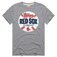 T-shirt homme Homage Gray Boston Red Sox MLB x Topps Baseball The Real One en mélange de trois matières