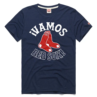 Men's Homage  Navy Boston Red Sox Vamos Tri-Blend T-Shirt