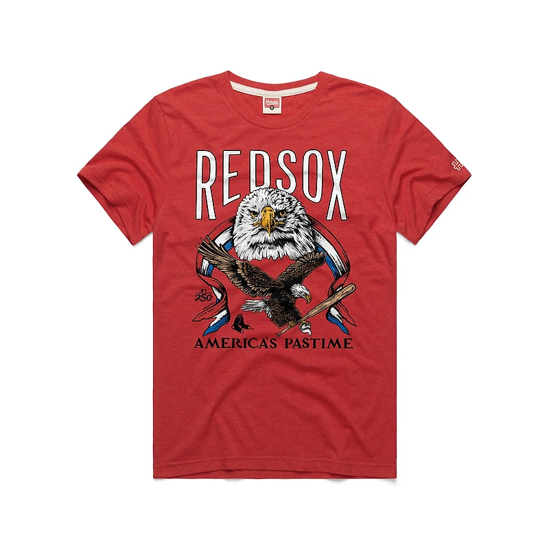 T-shirt homme Hommage Red Boston Sox, le passe-temps américain, en mélange de trois matières