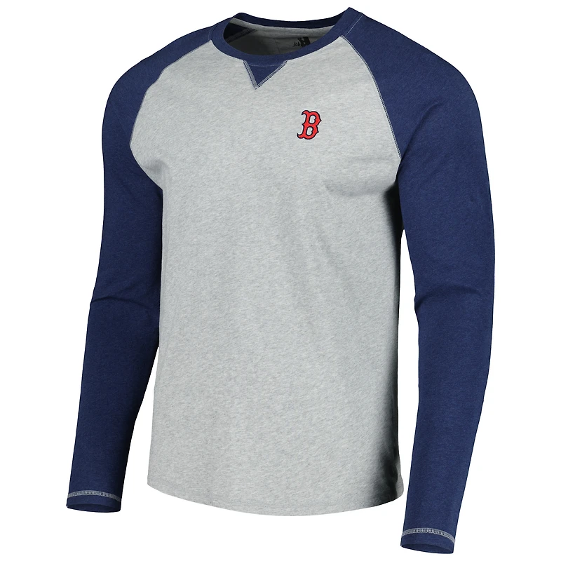 Men's johnnie-O Navy/Heather Gray Boston Red Sox Alsen Raglan Long Sleeve T-Shirt