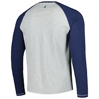 T-shirt à manches longues johnnie-O pour homme, bleu marine/gris chiné Boston Red Sox Alsen Raglan