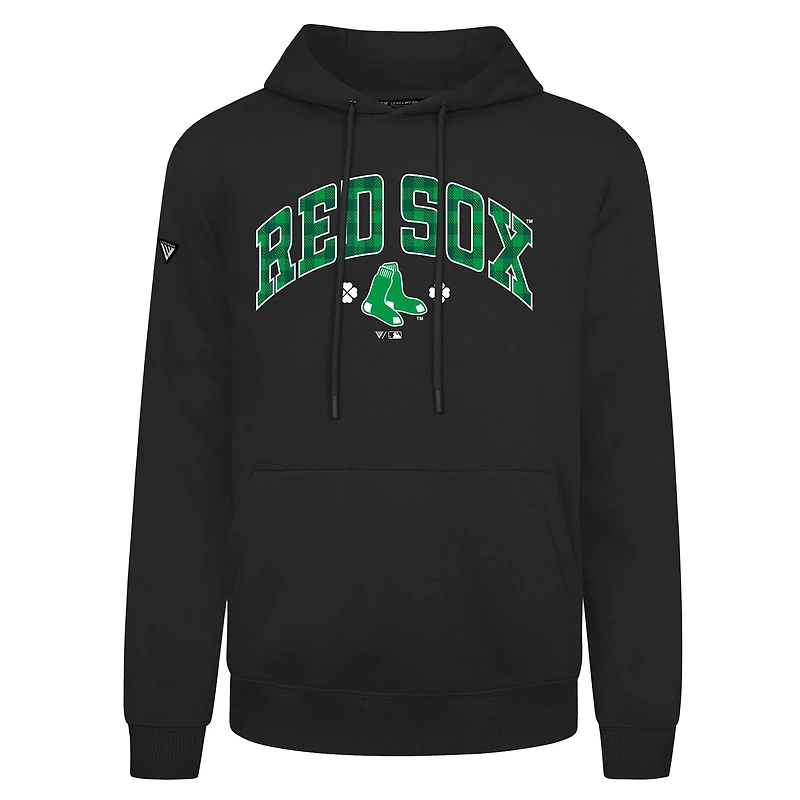 Men's Levelwear Boston Red Sox St. Patrick's Day Podium Plaid Pullover Hoodie