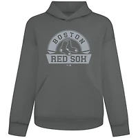 Men's Levelwear Gray Boston Red Sox Luxe Signature Banner Arch Pullover Hoodie