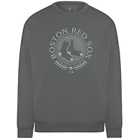 Men's Levelwear Gray Boston Red Sox Luxe Signature Grain Pullover Sweatshirt