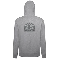Men's Levelwear Gray Boston Red Sox Podium Banner Arch Full-Zip Hoodie