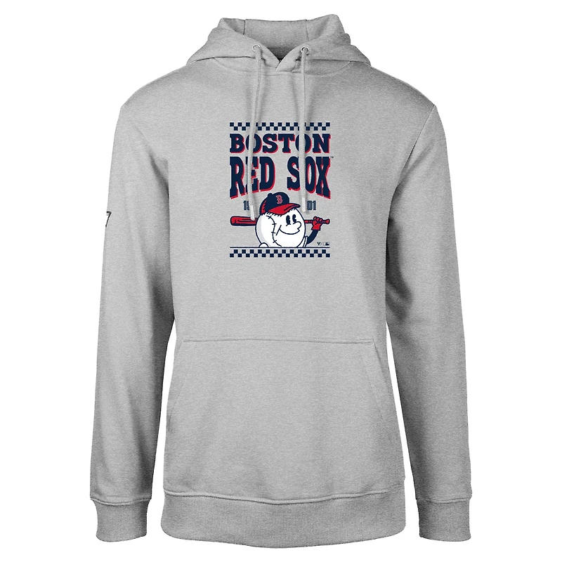 Men's Levelwear Gray Boston Red Sox Podium Inaugural Pullover Hoodie