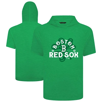 Men's Levelwear Green Boston Red Sox St. Patrick's Day Phase Shamrock Short Sleeve T-Shirt Hoodie