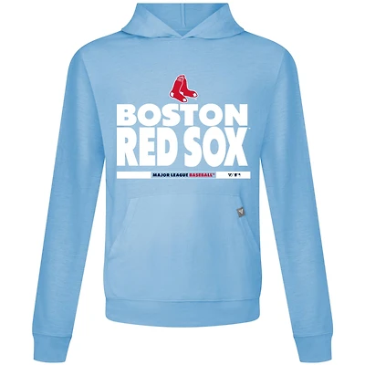 Men's Levelwear  Light Blue Boston Red Sox Relay Center Stage Long Sleeve Hooded T-Shirt