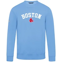 Men's Levelwear  Light Blue Boston Red Sox Zane Felt Arch Pullover Sweatshirt