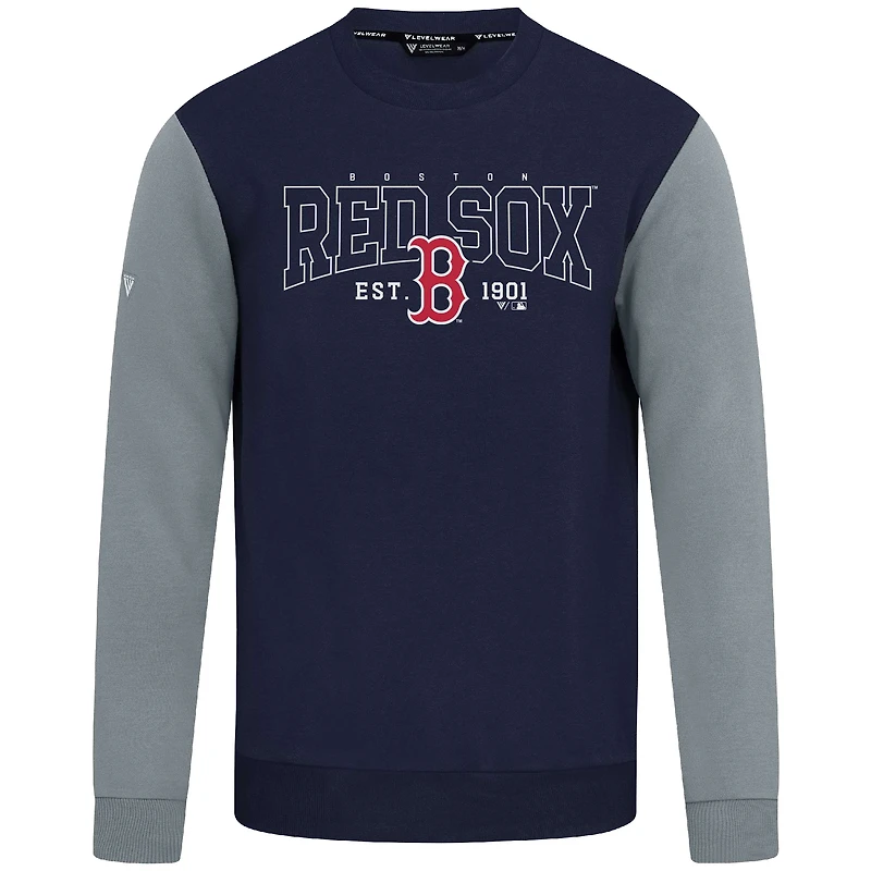 Men's Levelwear Navy Boston Red Sox Accolade Ultimate Textbook Pullover Sweatshirt