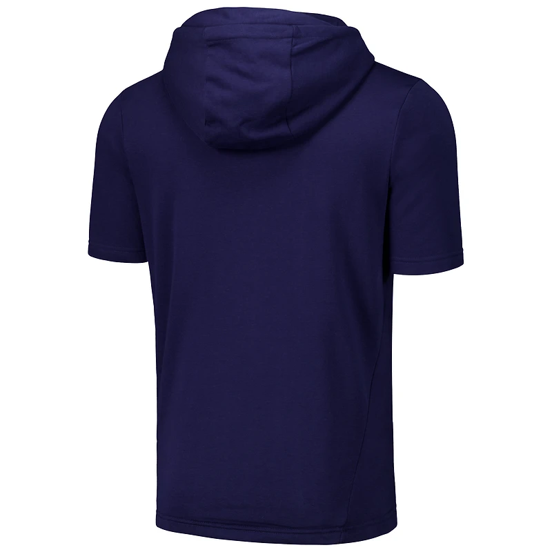 Sweat à capuche manches courtes et entièrement zippé Levelwear pour hommes, bleu marine, Boston Red Sox Recruit