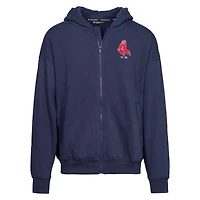 Men's Levelwear  Navy Boston Red Sox Uphill City Core Logo Full-Zip Hoodie
