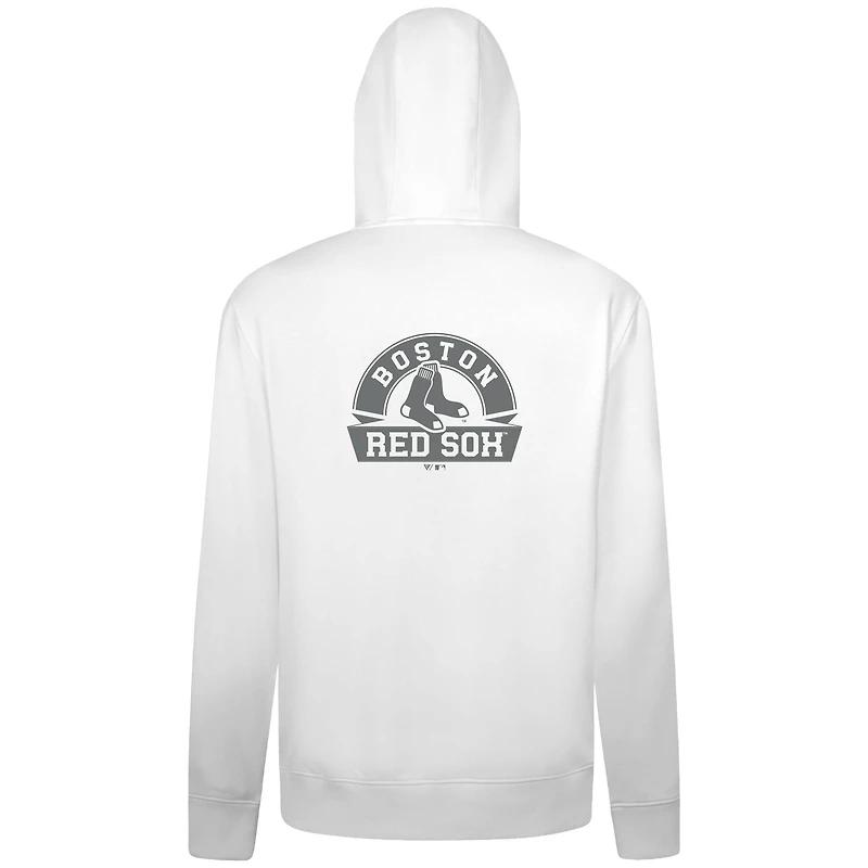 Men's Levelwear White Boston Red Sox Podium Banner Arch Full-Zip Hoodie