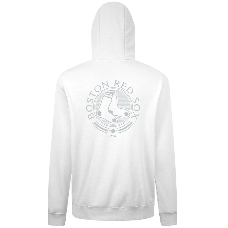 Men's Levelwear White Boston Red Sox Podium Grain Pullover Hoodie