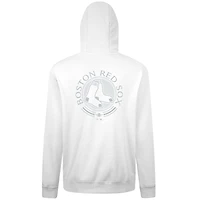 Men's Levelwear White Boston Red Sox Podium Grain Pullover Hoodie