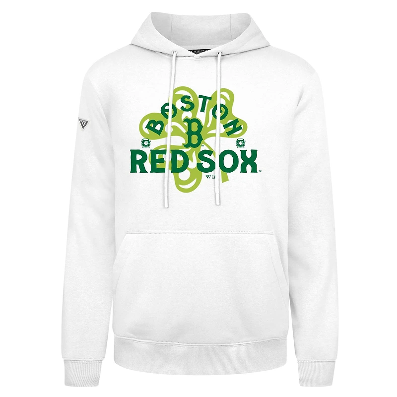 Men's Levelwear Boston Red Sox St. Patrick's Day Podium Shamrock Pullover Hoodie