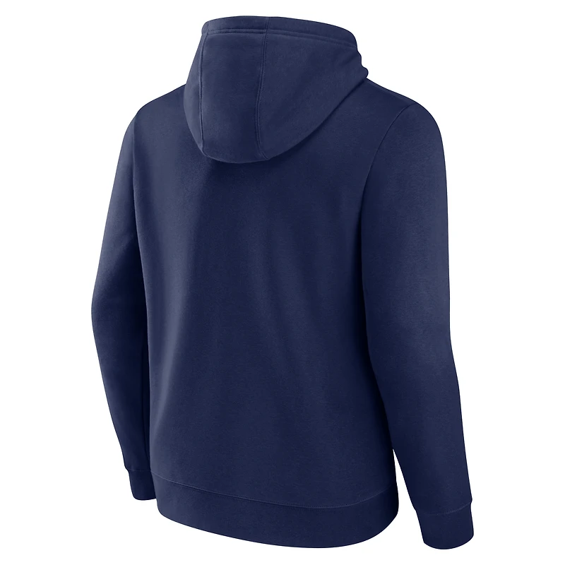 Sweat à capuche Boston Red Sox Heart & Soul bleu marine pour homme, style athlétique, logo.
