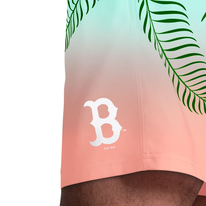 Men's Margaritaville  Mint Boston Red Sox Sunset on the Beach Swim Shorts