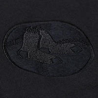 Men's Mitchell & Ness  Black Boston Red Sox Phantom Fleece Crewneck Sweatshirt