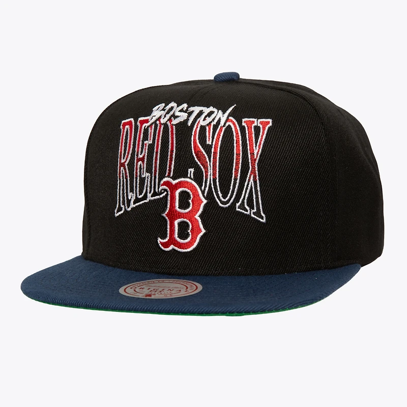 Casquette snapback Rise Up Boston Red Sox noire Mitchell & Ness pour homme