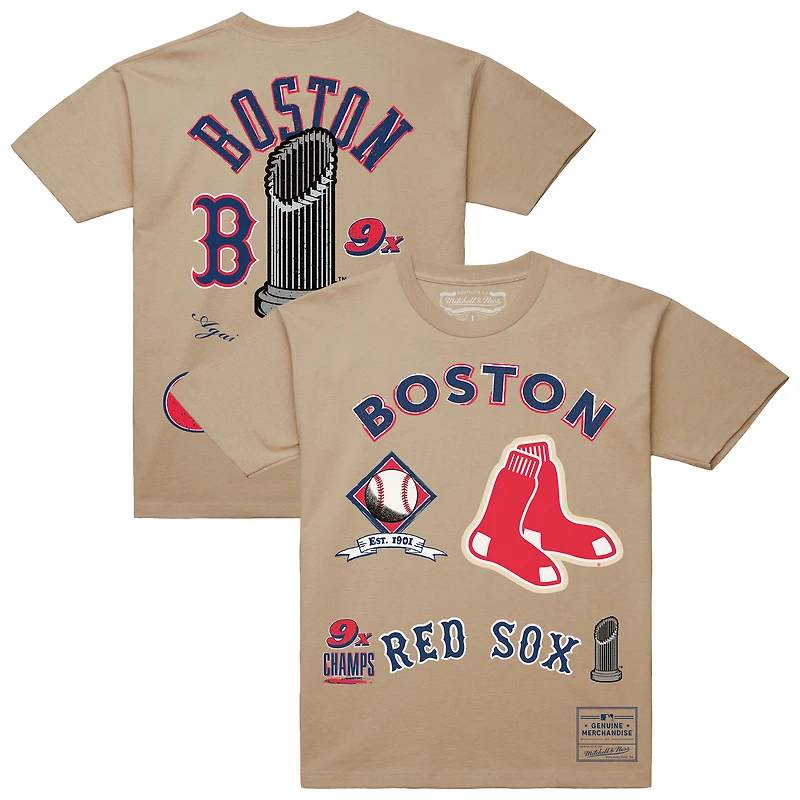 T-shirt Mitchell & Ness crème pour homme, motif Legacy Defined des Boston Red Sox