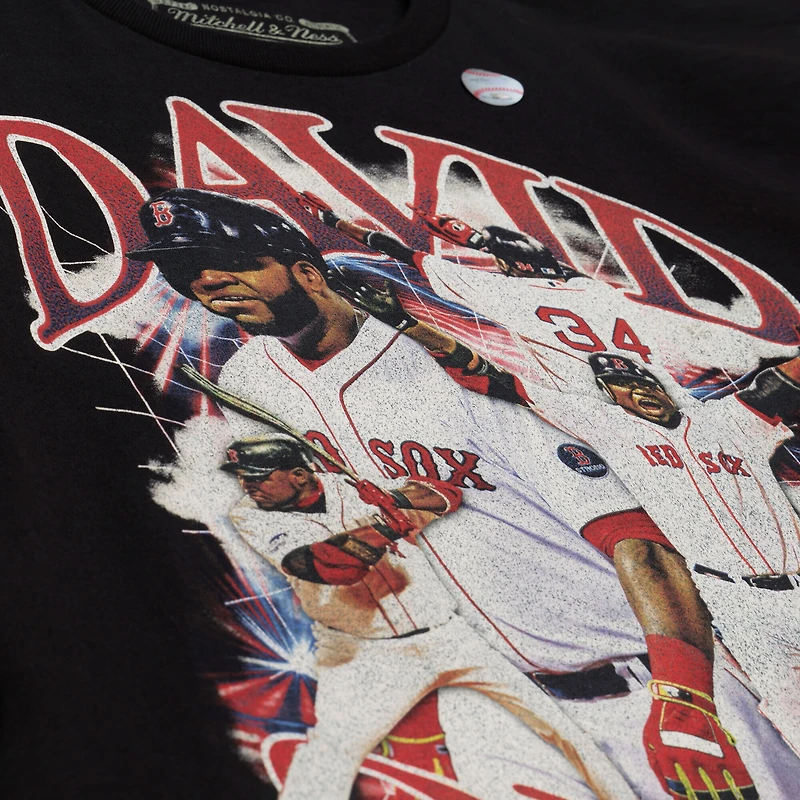 T-shirt Mitchell & Ness David Ortiz noir Boston Red Sox Legendary Collage Player pour homme