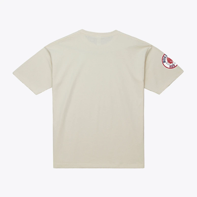 T-shirt Mitchell & Ness David Ortiz crème Boston Red Sox Cooperstown Collection Throwback avec nom et numéro