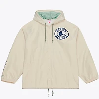Men's Mitchell & Ness David Ortiz Cream Boston Red Sox Full-Snap Yacht Rock Name Number Hooded Coach's Jacket