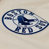 Men's Mitchell & Ness David Ortiz Cream Boston Red Sox Full-Snap Yacht Rock Name Number Hooded Coach's Jacket