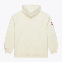 Sweat à capuche Mitchell & Ness David Ortiz crème Boston Red Sox pour homme, style rétro, avec nom et numéro.