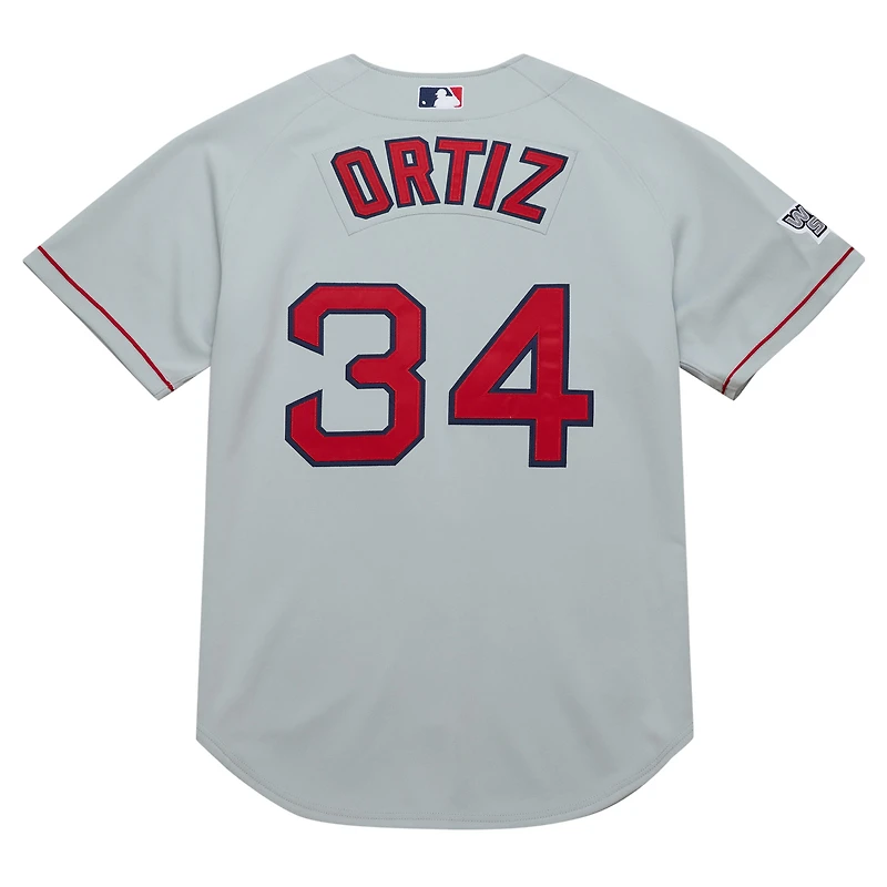 Maillot de retour authentique la collection Cooperstown 2004 des Red Sox Boston gris Mitchell & Ness David Ortiz pour hommes