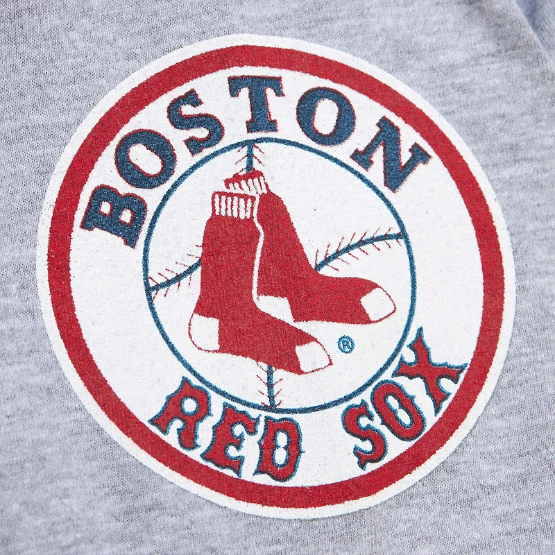 T-shirt de joueur la collection Cooperstown Mitchell & Ness David Ortiz gris chiné des Red Sox Boston pour hommes