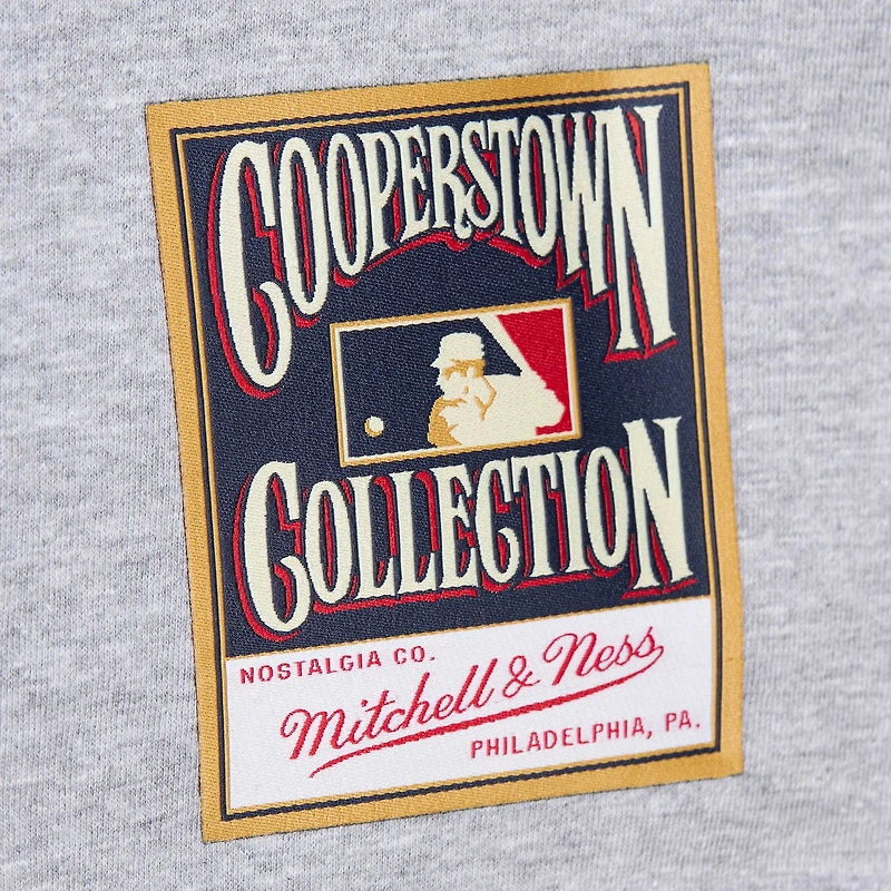 T-shirt de joueur la collection Cooperstown Mitchell & Ness David Ortiz gris chiné des Red Sox Boston pour hommes