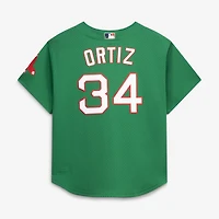 Men's Mitchell & Ness David Ortiz Kelly Green Boston Red Sox Cooperstown Collection Mesh Batting Practice Jersey
